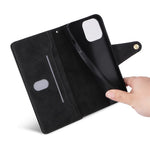 For iPhone 12 Pro Max Case Rivet Decor PU Leather Wallet Flip Phone Cover