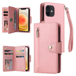 For iPhone 12 mini Shockproof Case Rivet Decor PU Leather Phone Cover