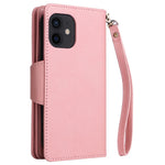 For iPhone 12 mini Shockproof Case Rivet Decor PU Leather Phone Cover