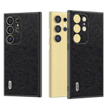 ABEEL Cover til Samsung Galaxy S24 Ultra - PU-læderbelagt PC+TPU skridsikkert greb