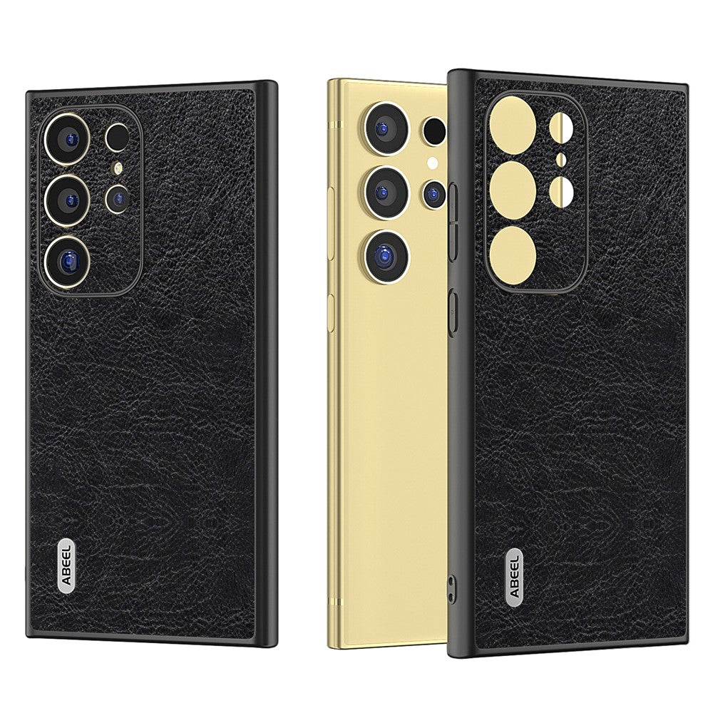 ABEEL Cover til Samsung Galaxy S24 Ultra - PU-læderbelagt PC+TPU skridsikkert greb