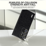 ABEEL Cover til Samsung Galaxy S24 Ultra - PU-læderbelagt PC+TPU skridsikkert greb