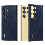 ABEEL Cover til Samsung Galaxy S24 Ultra - PU-læderbelagt PC+TPU skridsikkert greb