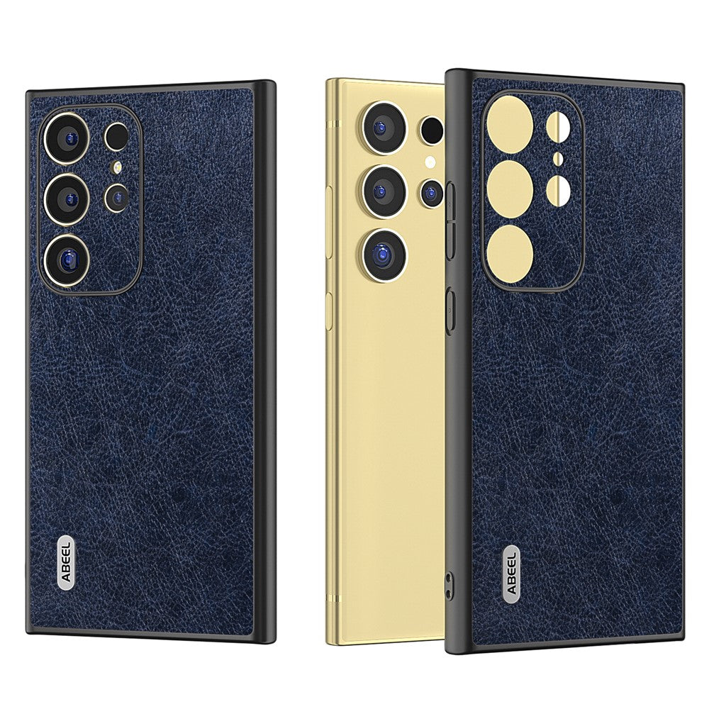 ABEEL Cover til Samsung Galaxy S24 Ultra - PU-læderbelagt PC+TPU skridsikkert greb