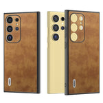 ABEEL Cover til Samsung Galaxy S24 Ultra - PU-læderbelagt PC+TPU skridsikkert greb