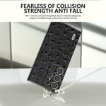 ABEEL For Samsung Galaxy S24 Ultra Case Ostrich Pattern Genuine Cow Leather Back Phone Cover