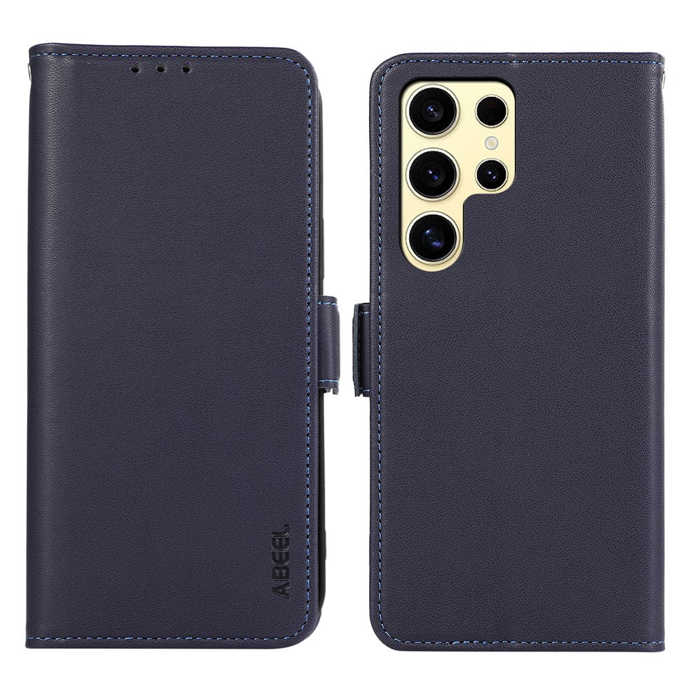ABEEL For Samsung Galaxy S23 Ultra Leather Case RFID Blocking Wallet Flip Stand Phone Cover