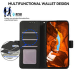 ABEEL Til Samsung Galaxy S23 Wallet Case RFID-blokerende PU-læder Anti-fald Mobiltelefoncover