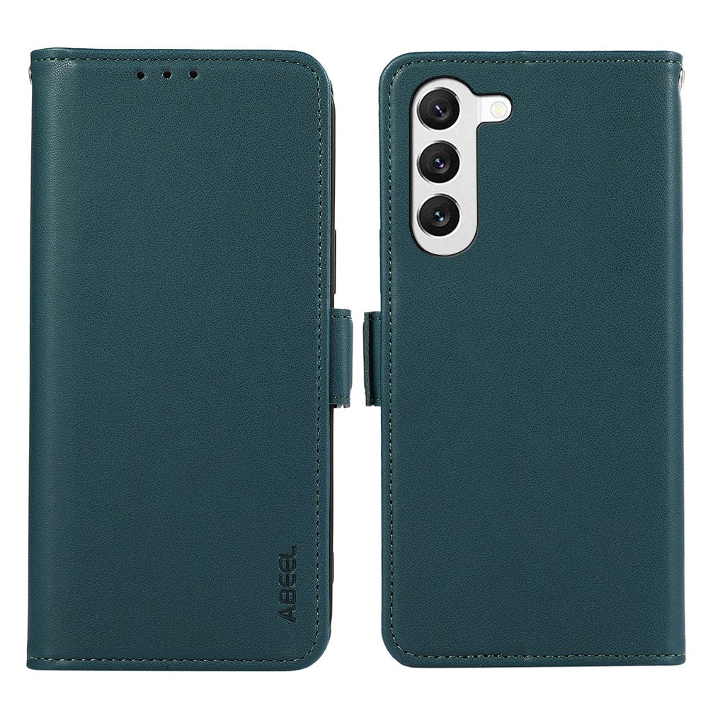 ABEEL Til Samsung Galaxy S23 Wallet Case RFID-blokerende PU-læder Anti-fald Mobiltelefoncover