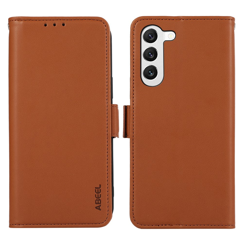 ABEEL Til Samsung Galaxy S23 Wallet Case RFID-blokerende PU-læder Anti-fald Mobiltelefoncover