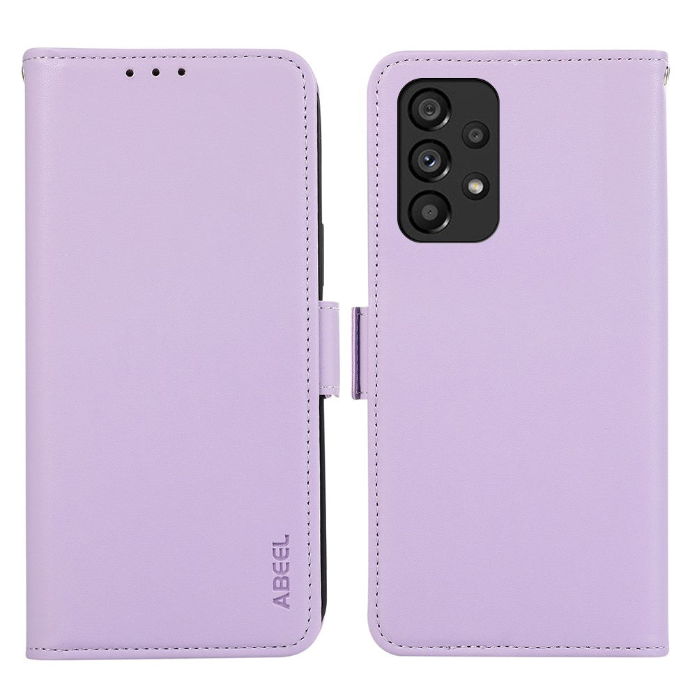 ABEEL For Samsung Galaxy A52 4G / A52 5G / A52s 5G Phone Shell RFID Blocking Wallet PU Leather Stand Case
