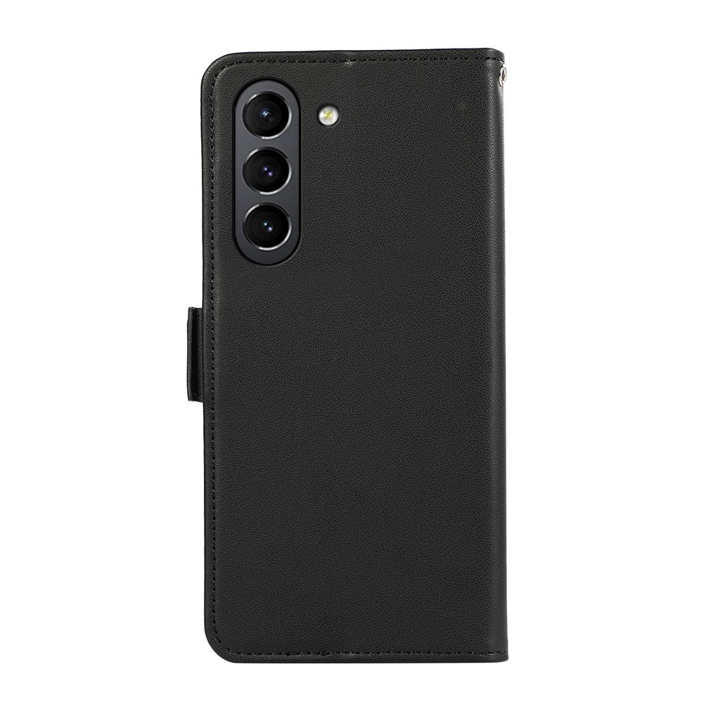 ABEEL RFID-blokerende telefoncover til Samsung Galaxy S21 FE 5G Blødt PU-læderpungtelefonstativcover