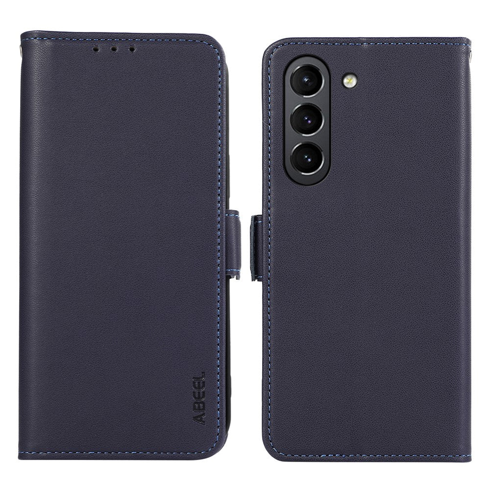 ABEEL RFID-blokerende telefoncover til Samsung Galaxy S21 FE 5G Blødt PU-læderpungtelefonstativcover