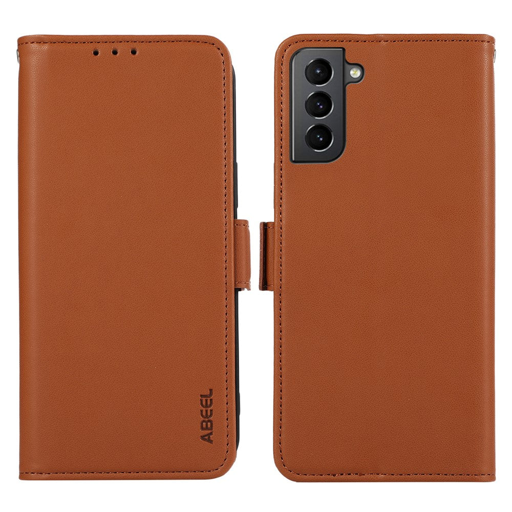 ABEEL til Samsung Galaxy S21+ 5G Pung-stander-etui RFID-blokerende PU-læder mobiltelefoncover