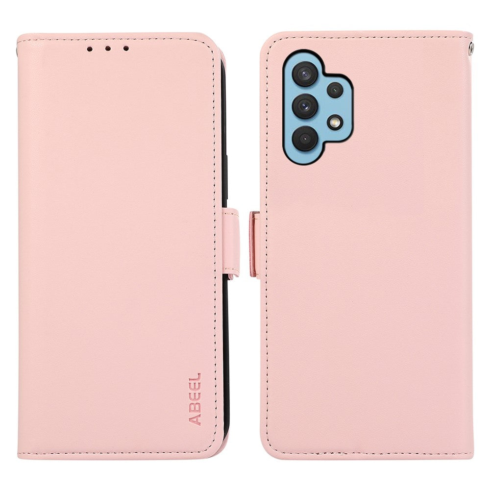 ABEEL Til Samsung Galaxy A32 4G (EU Version) RFID Blokerende Pung Læder Etui Telefoncover