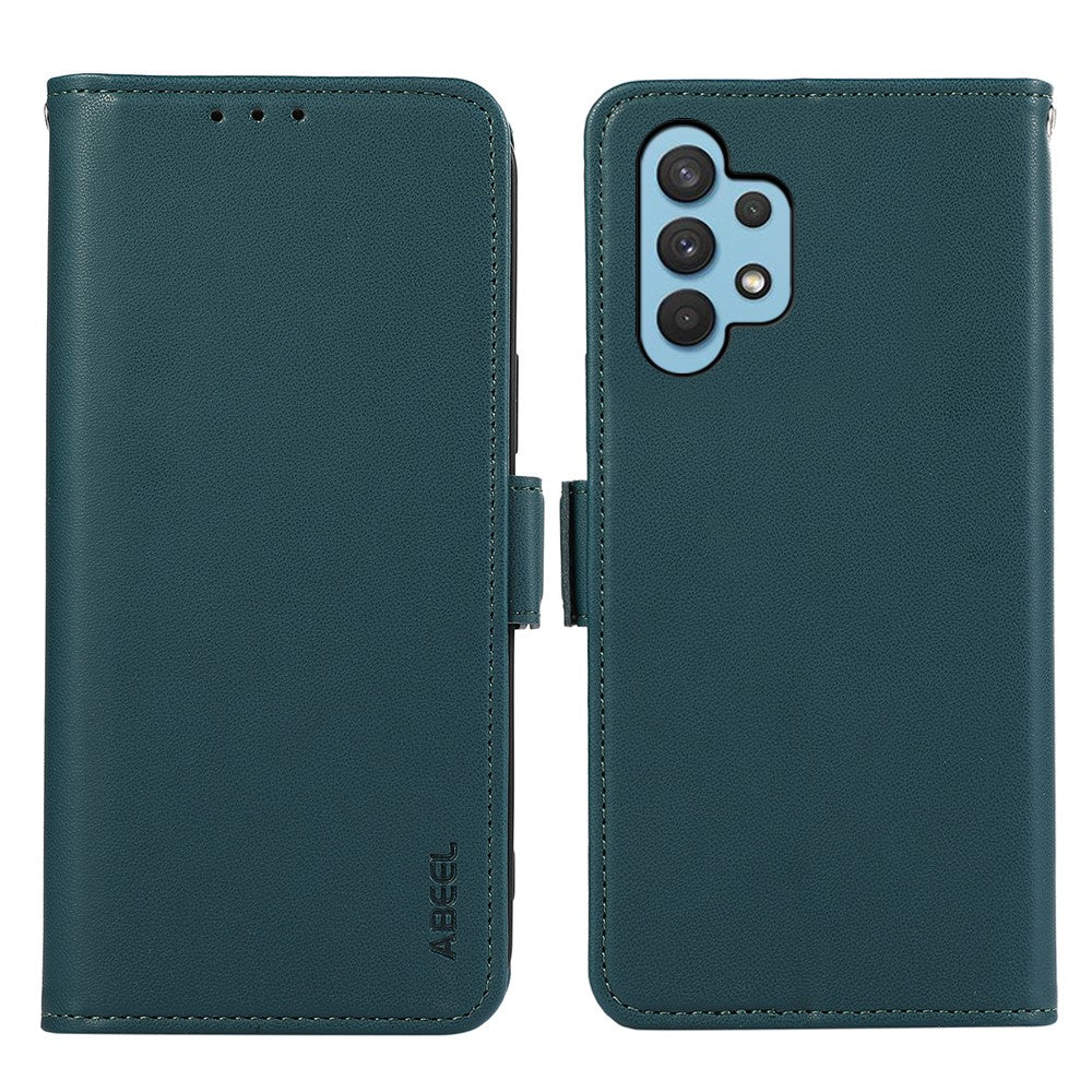 ABEEL Til Samsung Galaxy A32 4G (EU Version) RFID Blokerende Pung Læder Etui Telefoncover
