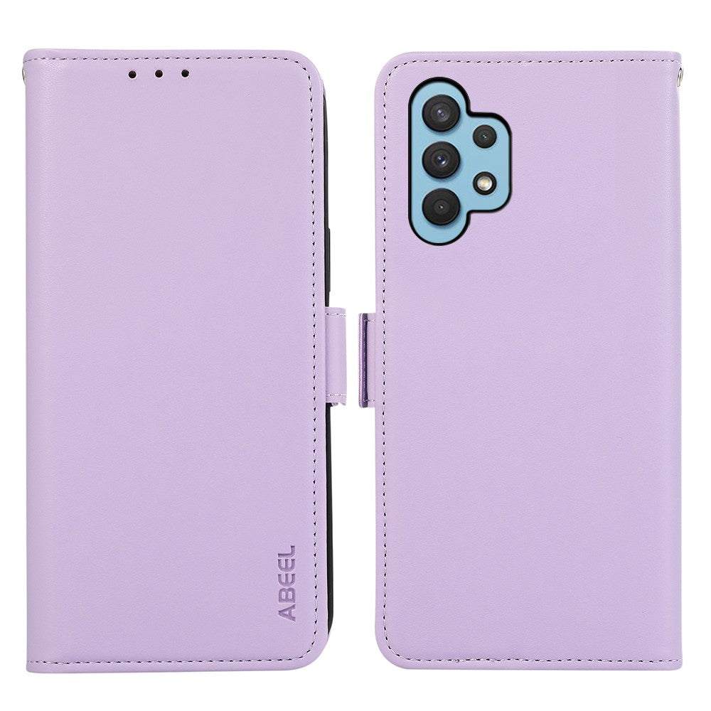 ABEEL Til Samsung Galaxy A32 4G (EU Version) RFID Blokerende Pung Læder Etui Telefoncover
