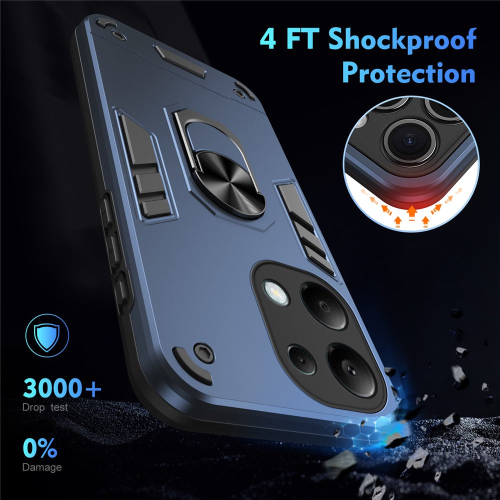 For Xiaomi Redmi Note 13 Pro 4G / Poco M6 Pro 4G Case Magnetic Car Mount Kickstand Phone Cover