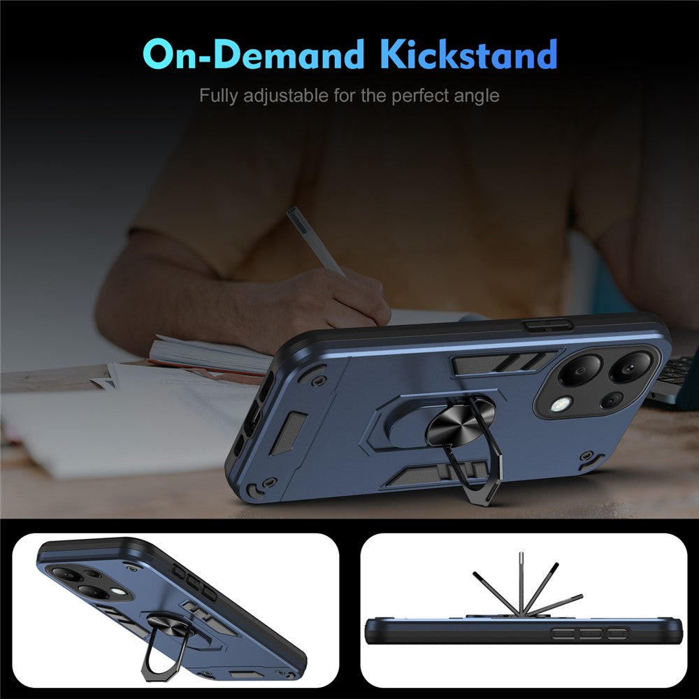 For Xiaomi Redmi Note 13 Pro 4G / Poco M6 Pro 4G Case Magnetic Car Mount Kickstand Phone Cover