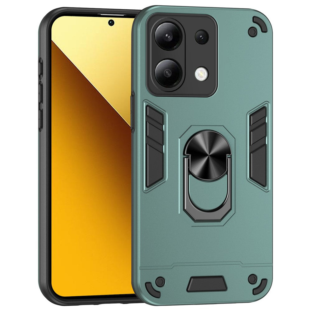 For Xiaomi Redmi Note 13 4G Case PC+TPU Shock-Absorption Phone Cover Support Magnetic Car Mount