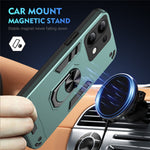 For Xiaomi Redmi Note 13 4G Case PC+TPU Shock-Absorption Phone Cover Support Magnetic Car Mount