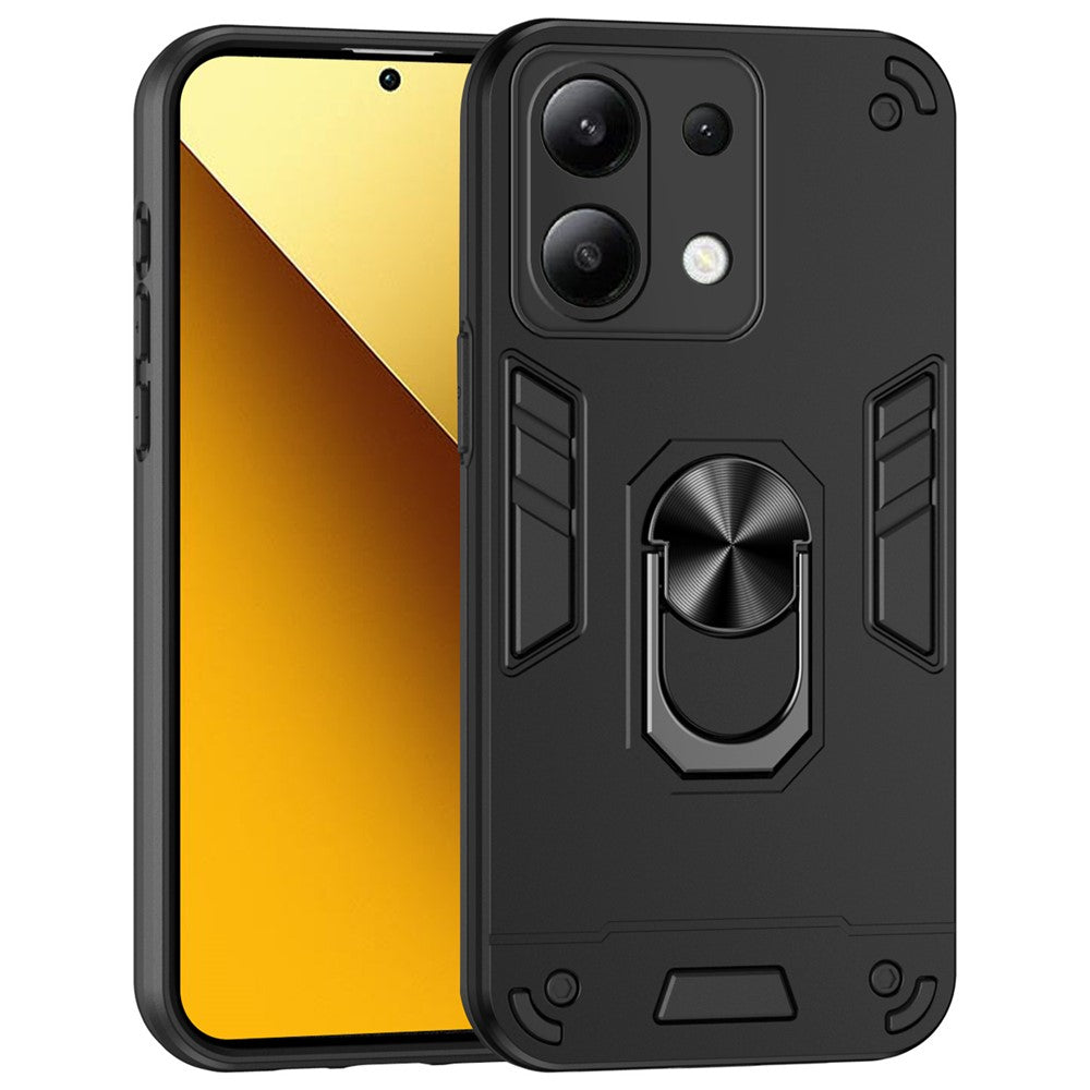 For Xiaomi Redmi Note 13 4G Case PC+TPU Shock-Absorption Phone Cover Support Magnetic Car Mount