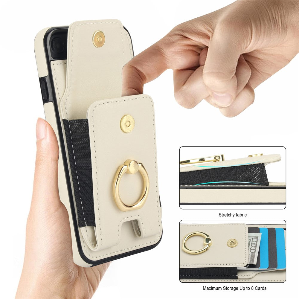 For iPhone 7 / 8 / SE (2020) / SE (2022) Kickstand Case Card Slots PU Leather+TPU Phone Cover