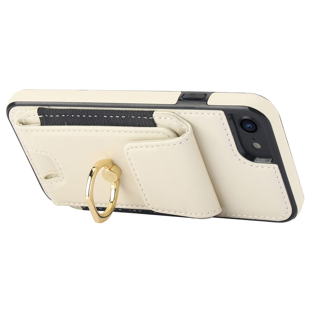 For iPhone 7 / 8 / SE (2020) / SE (2022) Kickstand Case Card Slots PU Leather+TPU Phone Cover