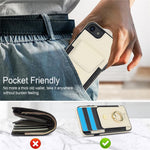 For iPhone 7 / 8 / SE (2020) / SE (2022) Kickstand Case Card Slots PU Leather+TPU Phone Cover