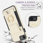 For iPhone 7 / 8 / SE (2020) / SE (2022) Kickstand Case Card Slots PU Leather+TPU Phone Cover