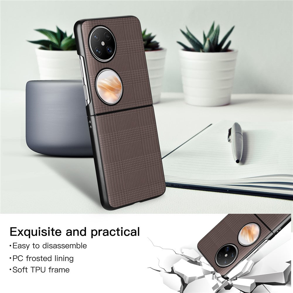 VILI TH Series for Huawei Pocket 2 Case PU Leather Coated PC+TPU Protective Phone Cover