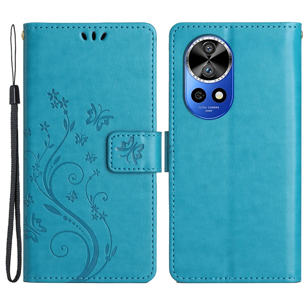 Etui til Huawei Nova 12 Pro 5G / Nova 12 Ultra 5G, PU-lædertegnebrog med sommerfuglemotiv
