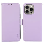 ABEEL For iPhone 15 Pro Max Shockproof Phone Shell Soft PU Leather Phone Stand Case RFID Blocking Wallet