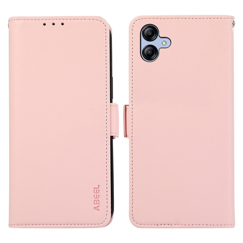 ABEEL Til Samsung Galaxy A04 4G (164,4 x 76,3 x 9,1 mm) PU Læder Pung Stativ Etui RFID Blokerende Telefon Cover