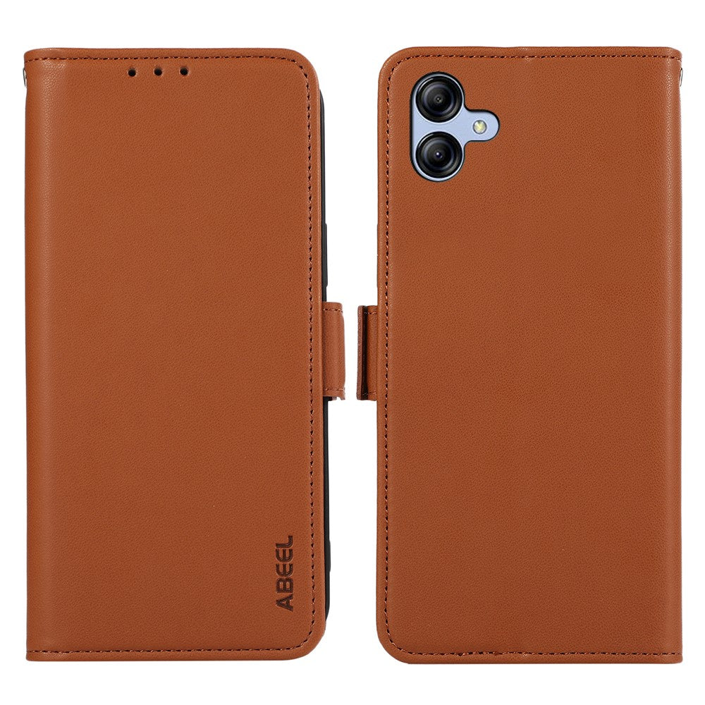 ABEEL Til Samsung Galaxy A04 4G (164,4 x 76,3 x 9,1 mm) PU Læder Pung Stativ Etui RFID Blokerende Telefon Cover