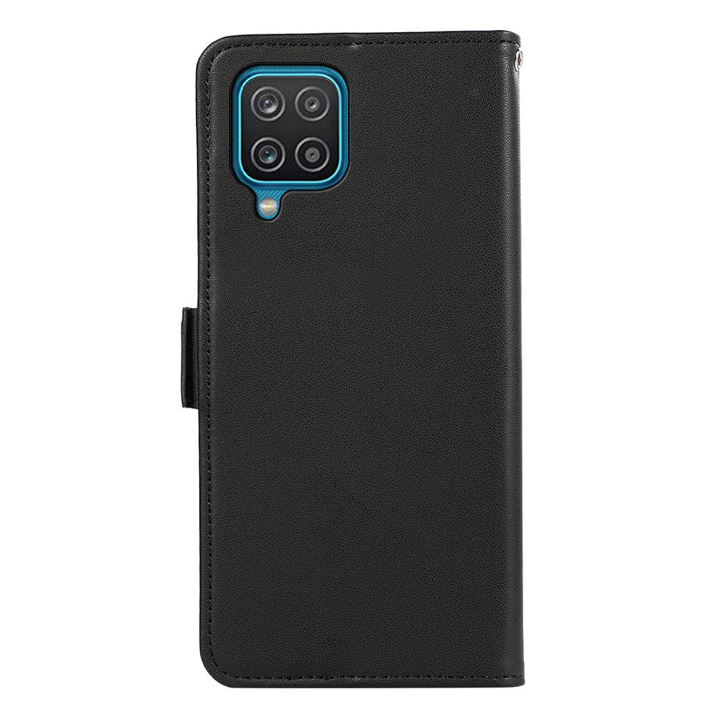 ABEEL För Samsung Galaxy A12 Plånboksfodral Läder Skyddande mobilfodral RFID-blockerande