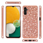 Til Samsung Galaxy A25 5G (Global) (161.0 x 76.5 x 8.3mm) Telefoncover Elektroplettering TPU Ramme Glimmer Pailletter PC Bagside