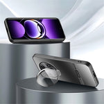 For Oppo Find X7 Ultra Case Matte PC+TPU Phone Cover with Lens Frame Kickstand