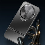 For Oppo Find X7 Ultra Case Matte PC+TPU Phone Cover with Lens Frame Kickstand