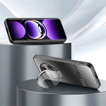 Phone Case for Oppo Find X7 5G PC+TPU Cover with Lens Film Matte Kickstand Cover