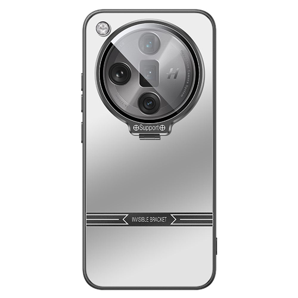 Phone Case for Oppo Find X7 5G PC+TPU Cover with Lens Film Matte Kickstand Cover