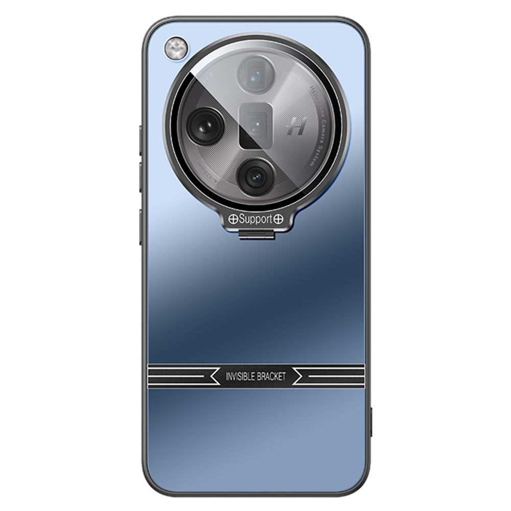 Phone Case for Oppo Find X7 5G PC+TPU Cover with Lens Film Matte Kickstand Cover