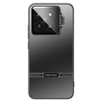 For Xiaomi 14 Matte Cell Phone Cases PC+TPU Cover with Lens Frame Kickstand