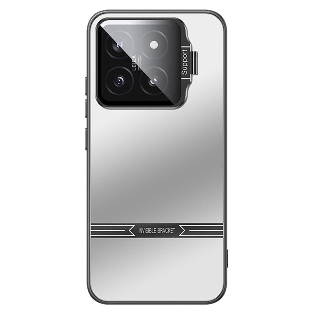 For Xiaomi 14 Matte Cell Phone Cases PC+TPU Cover with Lens Frame Kickstand