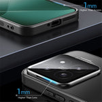Phone Case for Xiaomi 14 Pro Matte PC+TPU Cover with Lens Frame Kickstand