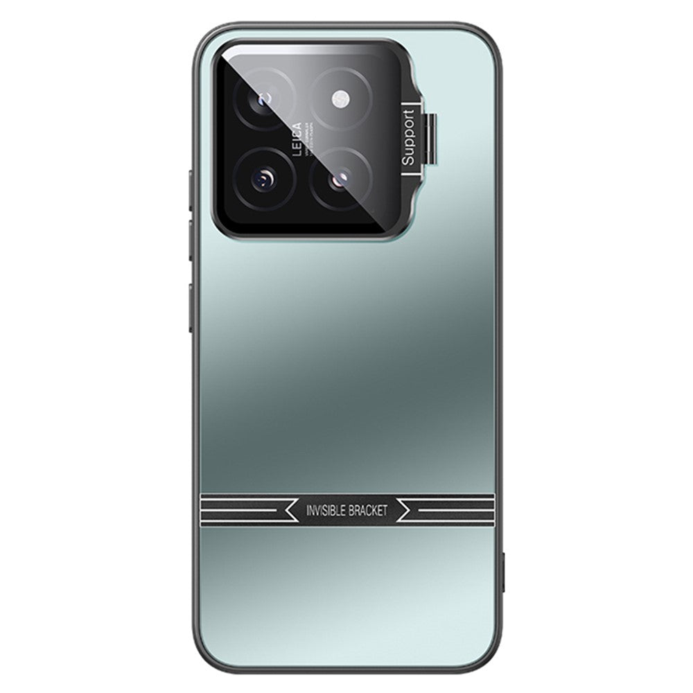 Phone Case for Xiaomi 14 Pro Matte PC+TPU Cover with Lens Frame Kickstand