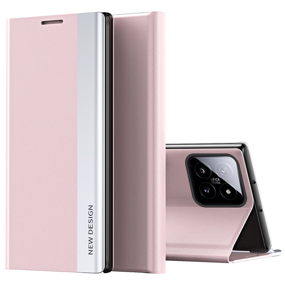 For Xiaomi 14 Pro Stand Case Drop-Proof PC+Leather Phone Guard Cover