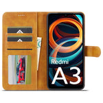 LC.IMEEKE For Xiaomi Redmi A3 / Poco C61 4G Case Calf Texture Flip Stand Shockproof Phone Cover