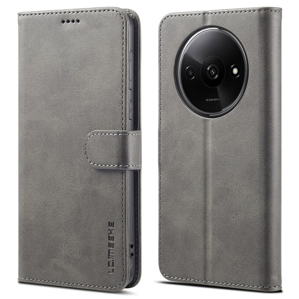LC.IMEEKE For Xiaomi Redmi A3 / Poco C61 4G Case Calf Texture Flip Stand Shockproof Phone Cover