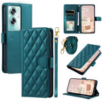 Oppo A79 5G / A2 5G / OnePlus Nord N30 SE 5G Skal Rhombus Grid Läder Axelremsskal